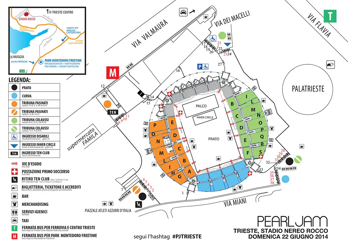 I Pearl Jam al Rocco: ecco come è organizzata l'accoglienza
