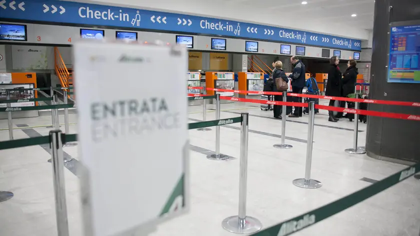 L'area check in all'aeroporto di Ronchi