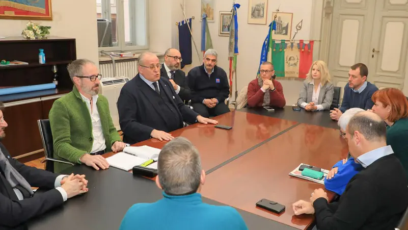 Una delle ultime sedute della giunta comunale di Gorizia Foto Pierluigi Bumbaca