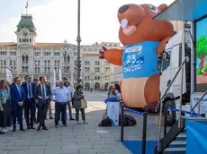La mascotte dell’evento in piazza Unità lo scorso ottobre