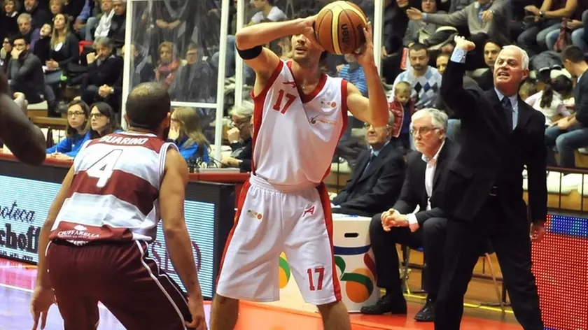 Foto Bruni 04.01.15 Pallacanestro Gold Lega 2: Trieste-Ferentino--Prandin e Dalmasson