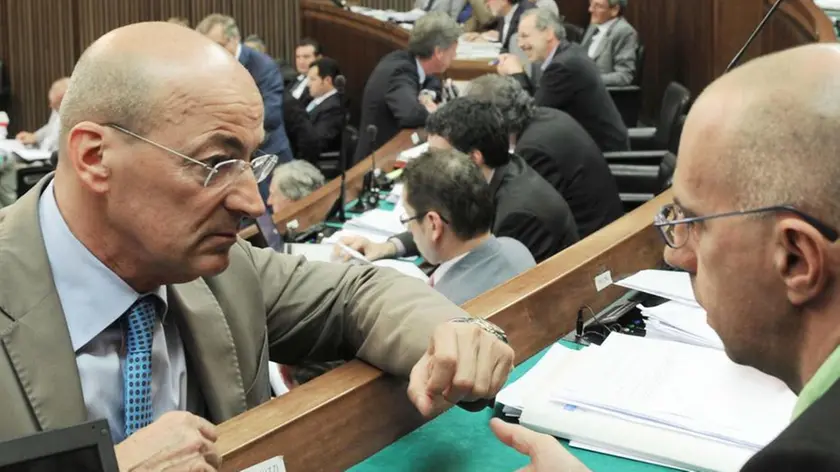 Daniele Galasso, ex capogruppo Pdl in Regione, insieme all'allora leader della Lega Narduzzi