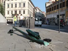 Lasorte Trieste 28/07/13 - Piazza Goldoni, Incidente, Semaforo abbattuto