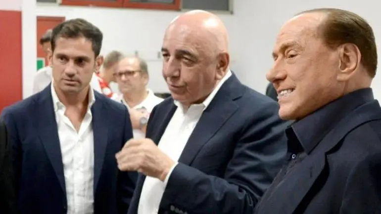 Antonelli con Galliani e Berlusconi