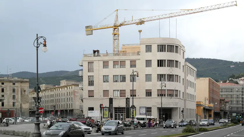 Il cantiere nellw Casa del cinema, ex Casa del lavoratore portuale (Lasorte)