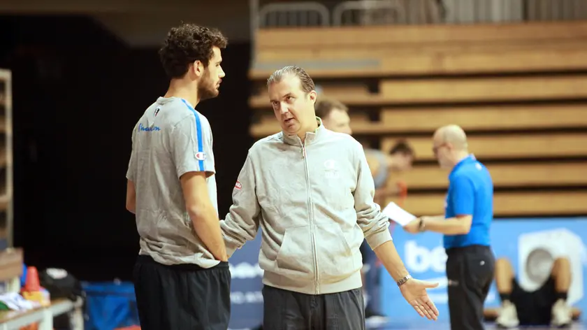 Il ct della Nazionale di basket, Simone Pianigiani, al PalaRubini