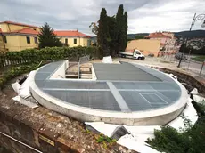 L’uscita del parcheggio sul colle di San Giusto