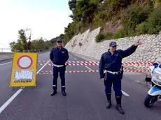 Foto Bruni 14.10.12 Frana in Costiera-traffico deviato in strada del Friuli a senso unico-v.le Miramare bloccato
