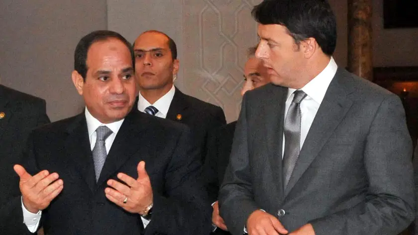 Al Sisi e Renzi in una foto d'archivio