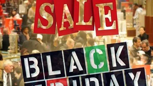 Una vetrina "addobbata" per il Black Friday