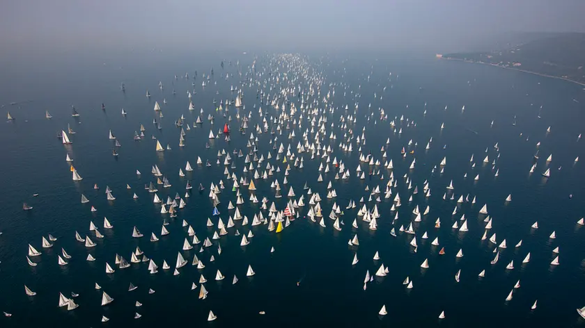 Lasorte Trieste 13/10/19 - Barcolana, Foto dall'elicottero, Citare Autore Paolo Giovannini / Lasorte
