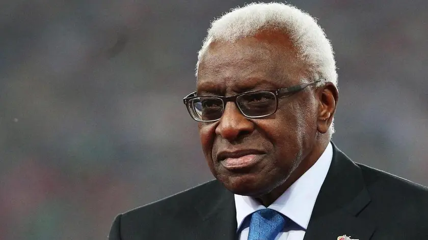 epa05010278 (FILE) A file photo dated 30 August 2015 showing then outgoing IAAF President Lamine Diack at the closing ceremony of the Beijing 2015 IAAF World Championships at the National Stadium, also known as Bird's Nest, in Beijing, China. Media reports on 04 November 2015 state Lamine Diack has been arrested in Paris as part of investigations to alleged corruption linked with cover up of doping cases. Diack and his advisor and lawyer Habib Cisse who also was charged, were both released on bail. EPA/WU HONG