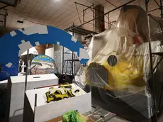 La preparazione nel capannone. Foto Lasorte