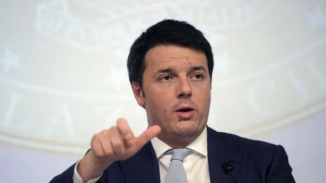 Foto Fabio Cimaglia / LaPresse.18-04-2014 Roma.Politica.Conferenza stampa al termine del Consiglio dei Ministri n°14.Nella foto Matteo Renzi..Photo Fabio Cimaglia / LaPresse.18-04-2014 Rome (Italy).Press conference after the Council of Ministers No. 14.In the photo Matteo Renzi