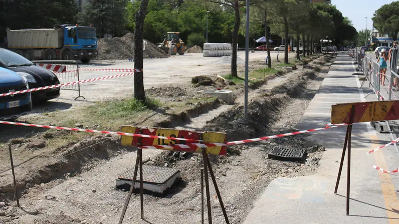 Bonaventura Monfalcone-14.06.2019 Lavori in corso parcheggio-Marina Julia-Monfalcone-foto di Katia Bonaventura