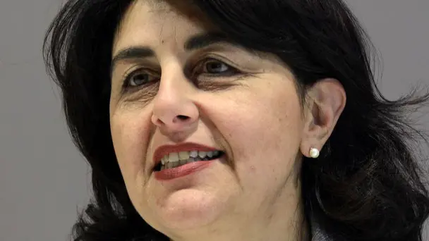 Mariagrazia Santoro (Assessore regionale Mobilità) alla conferenza stampa di presentazione del Bando europeo per il Trasporto Pubblico Locale (TPL) su gomma e marittimo - Udine 27/10/2014