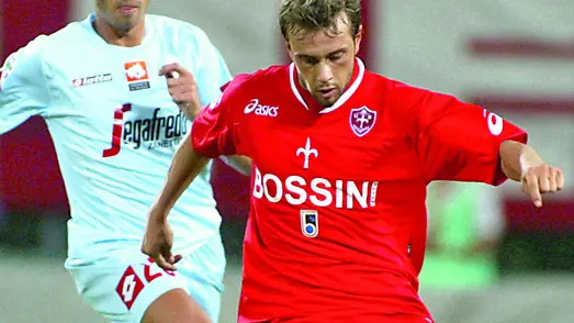 Marco Rigoni in azione con la maglia della Triestina Foto Lasorte