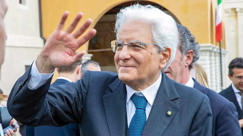 Passerini Serravalle celebrazione del 25 aprile con il Capo Dello Stato Sergio Mattarella tra la gente