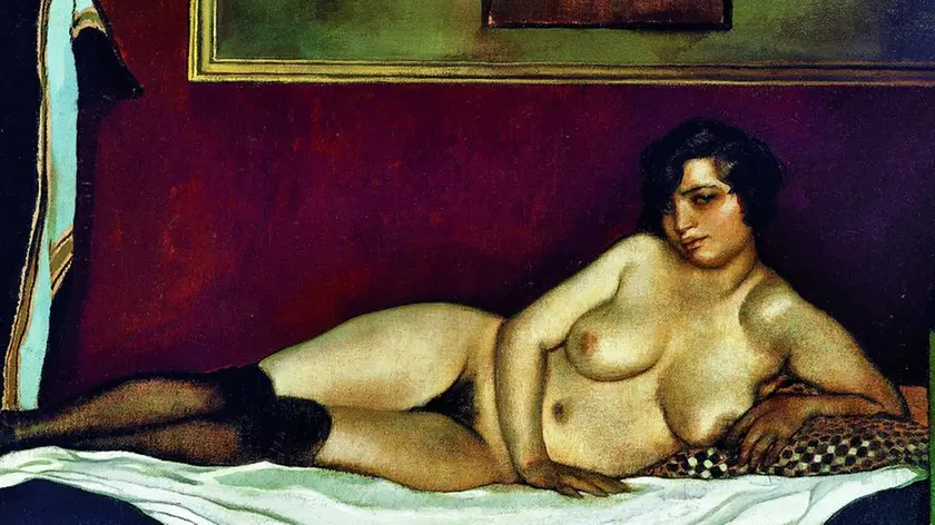 ********: Marchig, Giannino (1897-1983). Reclining Nude; Nu Couche.. London, Private Coll.*** Permission for usage must be provided in writing from Scala.