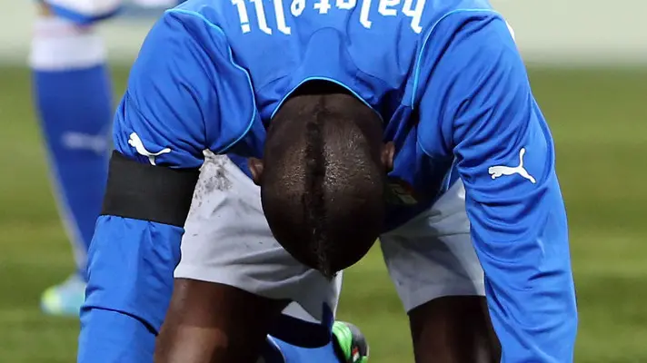 Mario Balotelli deluso - Nazionale Italia Calcio