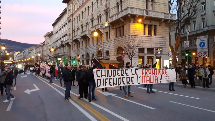 Il corteo di Forza Nuova