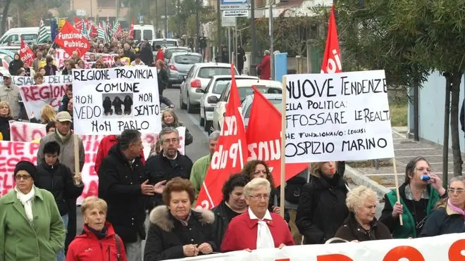 Altran Grado-Protesta per l'Ospizio Marino Foto Maurizio Altran