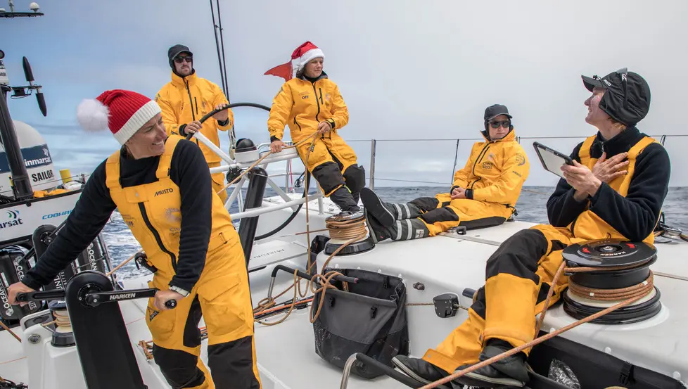 Leg 3, Cape Town to Melbourne, day 16, on board Turn the Tide on Plastic. Photo by Jeremie Lecaudey/Volvo Ocean Race. 25 December, 2017.