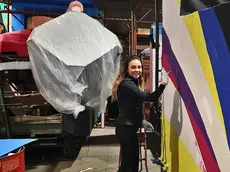 Sofia Zorzon nel capannone (Andrea Lasorte)