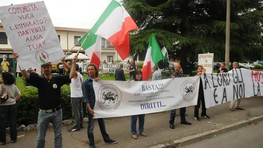 Bumbaca Gorizia 14.06.2014 Manifestazione anti immigrati Fotografia di Pierluigi Bumbaca