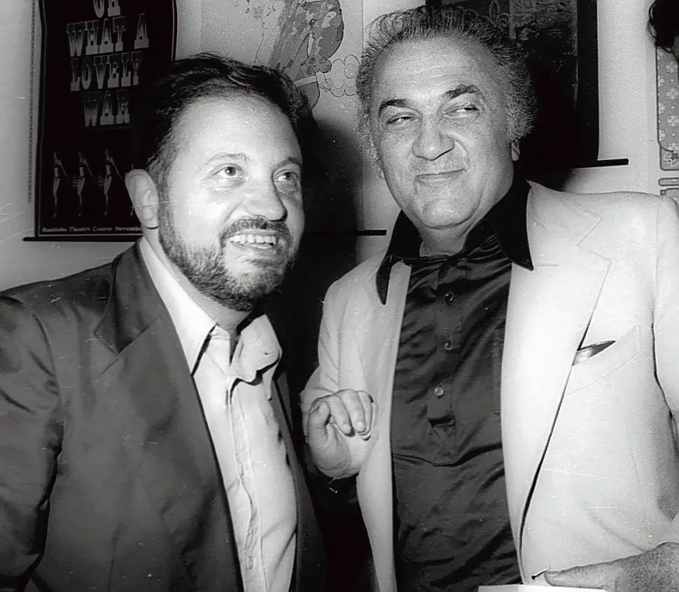 Tullio Kezich con Federico Fellini