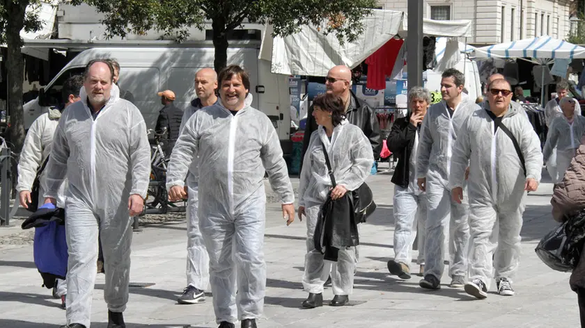 Bonaventura Monfalcone-11.04.2018 Protesta Fiom-Sordoni-Bar Ti Adoro-Monfalcone-foto di Katia Bonaventura