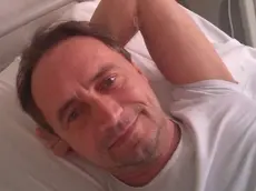 Il selfie scattato da Igor Gabrovec nel suo letto al reparto Infettivi dell’ospedale Maggiore a Trieste