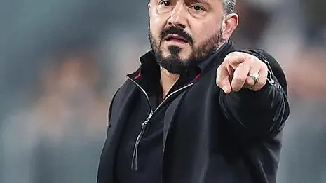 Milan's head coach Gennaro Gattuso gestures during the italian Serie A soccer match Juventus FC vs AC Milan at Allianz Stadium in Turin, Italy, 31 March 2018 ANSA/ALESSANDRO DI MARCO