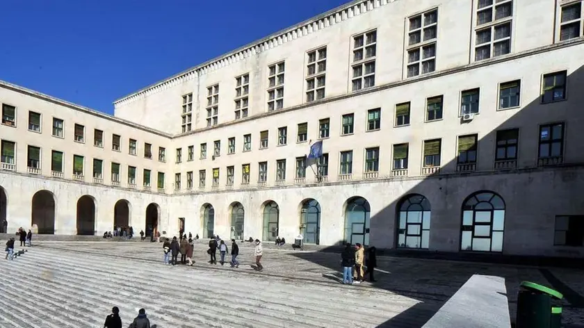 Foto BRUNI Trieste 31 01 2011 Università Trieste:innalzata la bandiera "Scuola Pubblica"