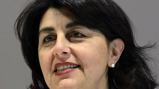 Mariagrazia Santoro (Assessore regionale Mobilità) alla conferenza stampa di presentazione del Bando europeo per il Trasporto Pubblico Locale (TPL) su gomma e marittimo - Udine 27/10/2014