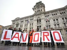 Una protesta dei lavoratori della Sertubi