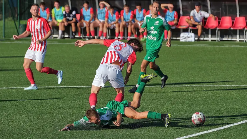 Una fase di San Luigi-Kras Repen (Foto Silvano)