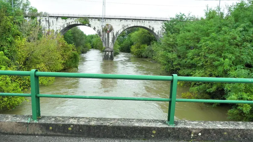 Il Vipacco ingrossato a Savogna d’Isonzo Foto Marega