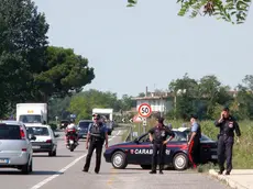 Un posto di blocco dei carabinieri vicino a Grado