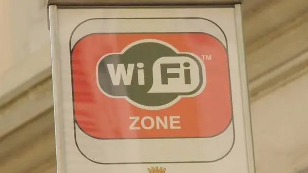 Il cartello del wi-fi a Gorizia