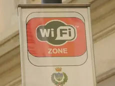 Il cartello del wi-fi a Gorizia