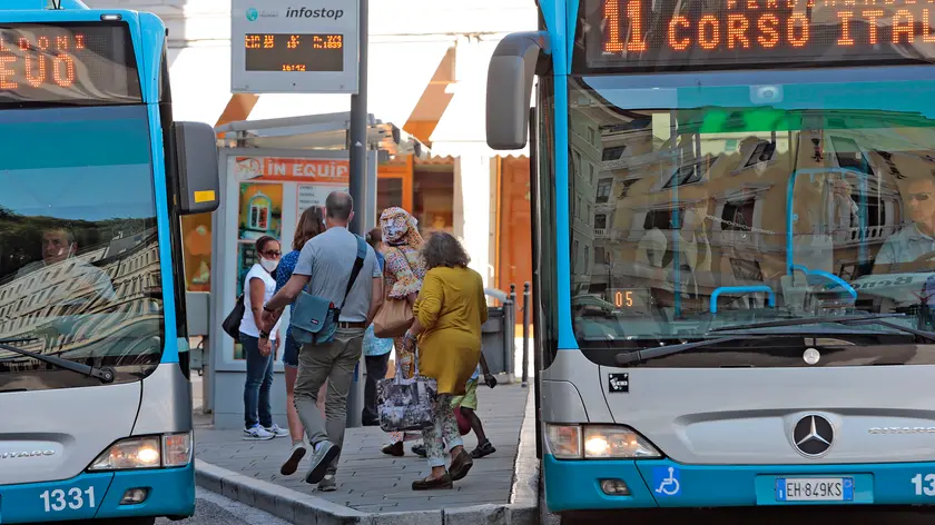 Silvano Trieste 2020-06-18 Persone alla fermata dei Bus