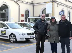 I tre tassisti che hanno aperto il nuovo servizio via App Monfaltaxi