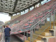 Lasorte Trieste 02/09/11 - Stadio Rocco, Eliminazione Teli Tifosi Virtuali