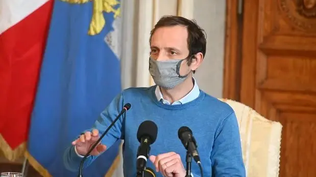 Massimiliano Fedriga alla conferenza di sabato 16 maggio in cui ha dettato le linee guida per la Fase Due in Fvg