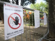 Uno dei cartelli apparsi nelle aree verdi