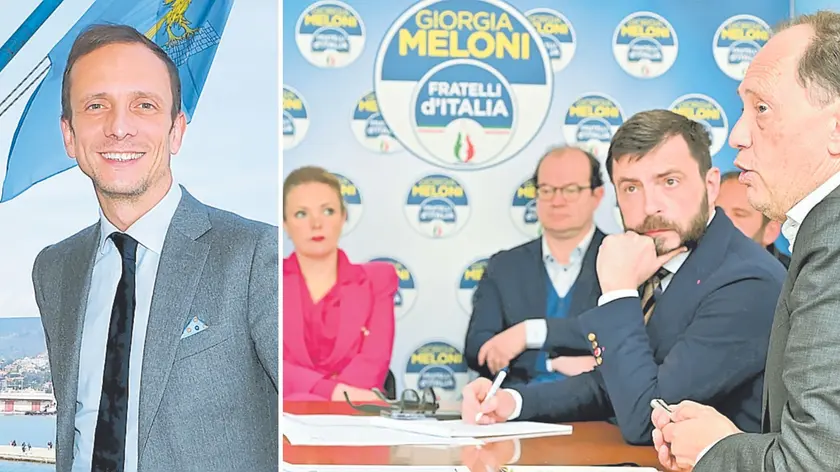 A sinistra il governatore del Fvg, Massimiliano Fedriga. Le trattative per Fratelli d’Italia (a destra) saranno condotte da Walter Rizzetto e Luca Ciriani