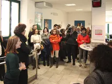 La cerimnonia di inaugurazione dello sportello (Lasorte)