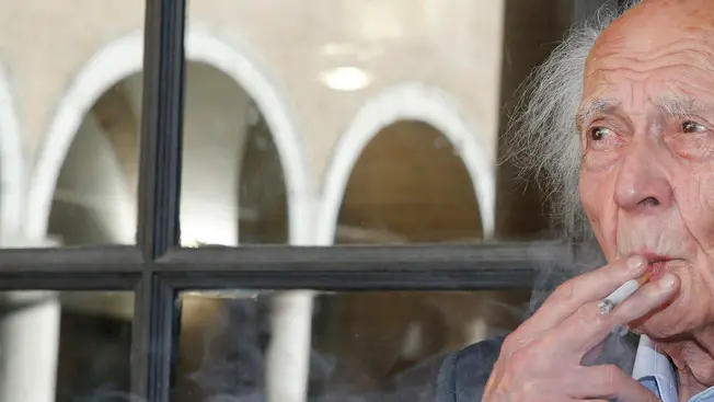 18/10/2015 Modena, Festivalfilosofia. Il sociologo e filosofo polacco Zygmund Bauman professore emerito di Sociologia nelle Università  di Leeds e Varsavia.