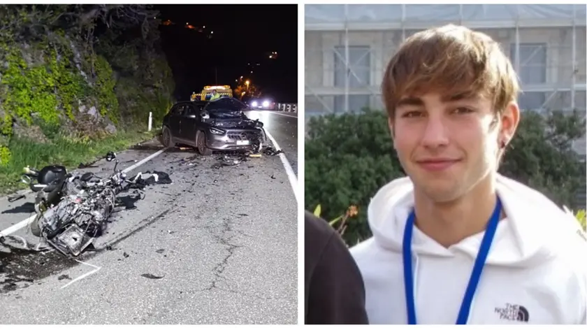 A destra il canottiere Denis Vidau ex atleta dell’Adria. A sinistra il luogo del tragico incidente in cui il 19enne ha perso la vita